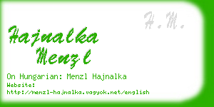 hajnalka menzl business card